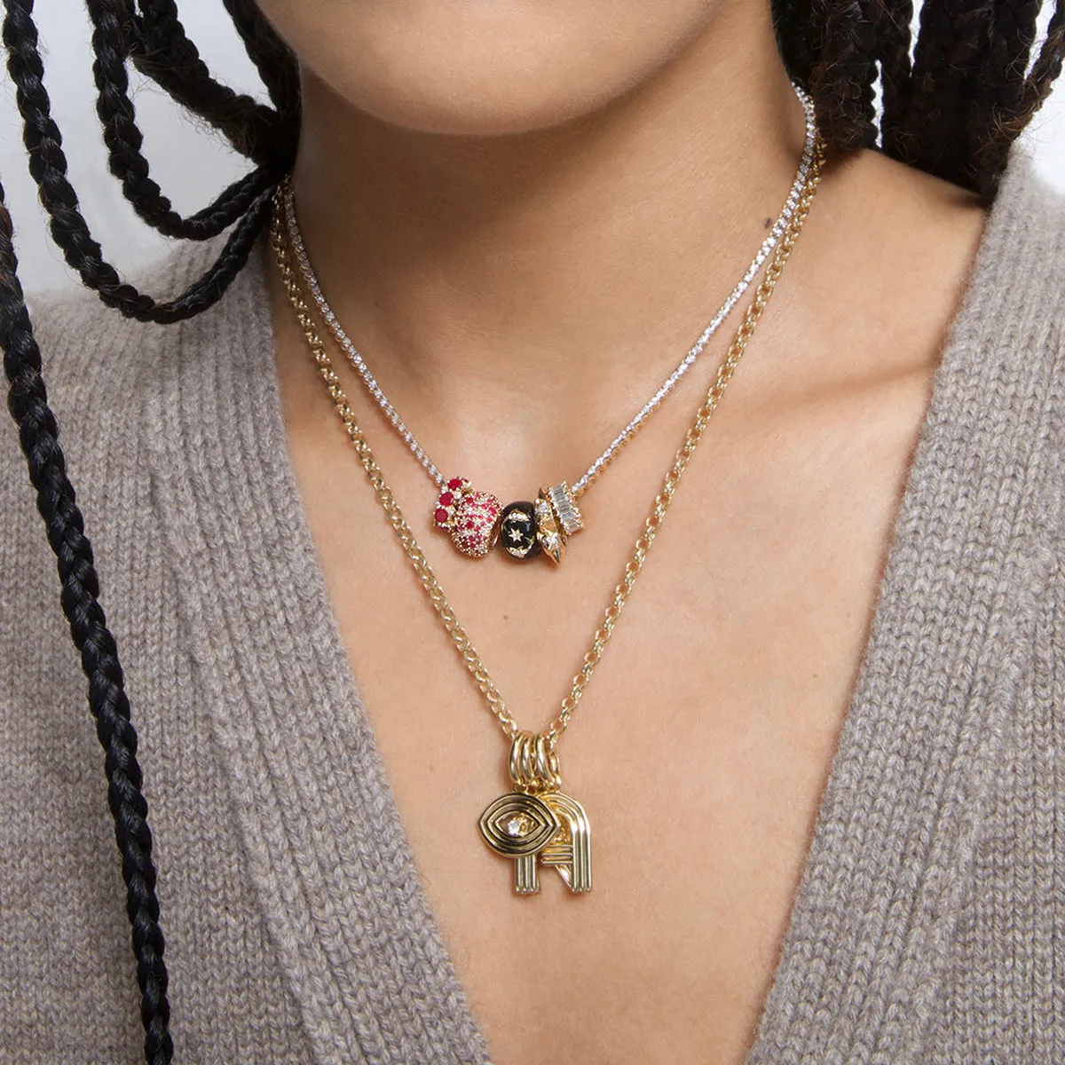 Zodiac Ceramic + Diamond Cancer Big Bead sold by Adina Reyter product image thumbnail 4