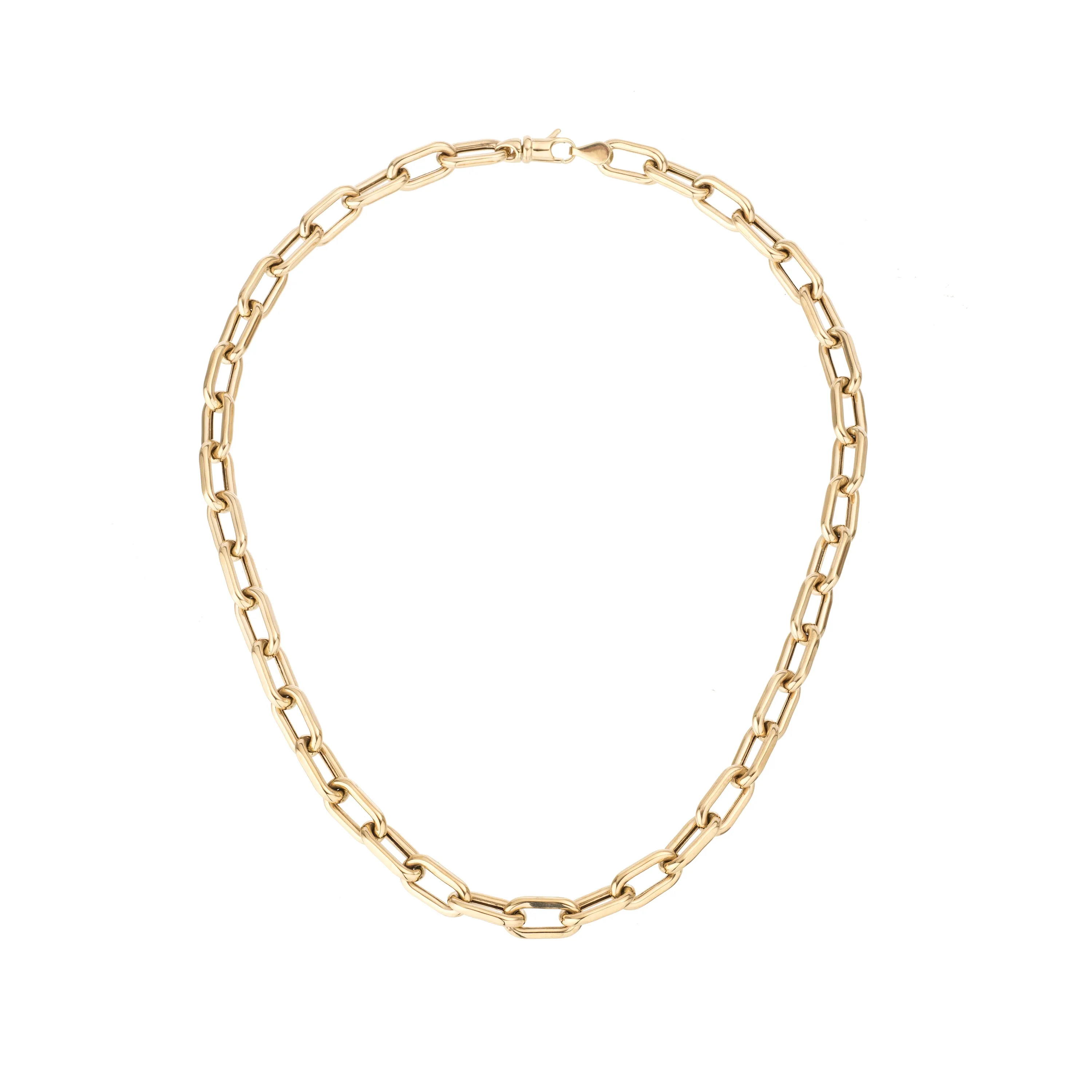 7mm Italian Chain Link Necklace sold by Adina Reyter product image thumbnail 3