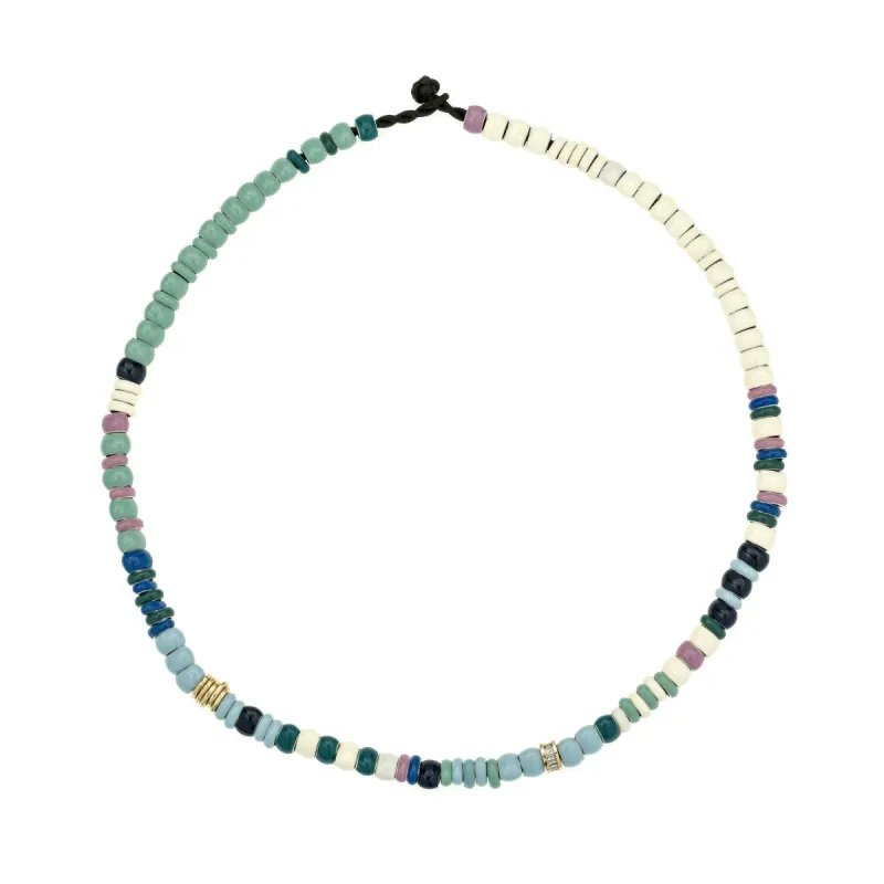 Bead Party Full Enamel Sea Mist Necklace sold by Adina Reyter