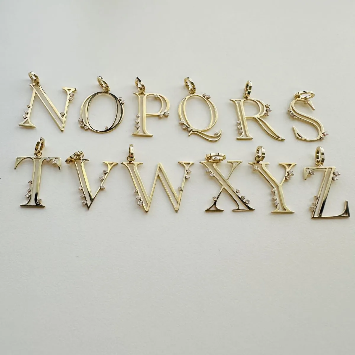 One of a Kind Diamond Initial Hinged Charm sold by Adina Reyter product image thumbnail 3