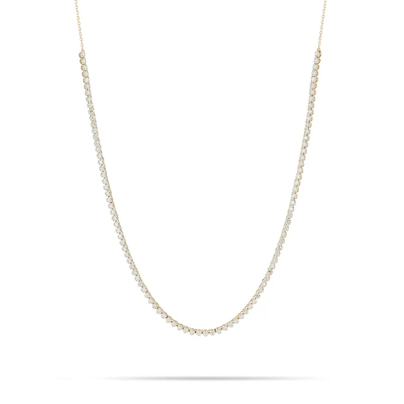 Round Diamond Half Riviera Necklace sold by Adina Reyter