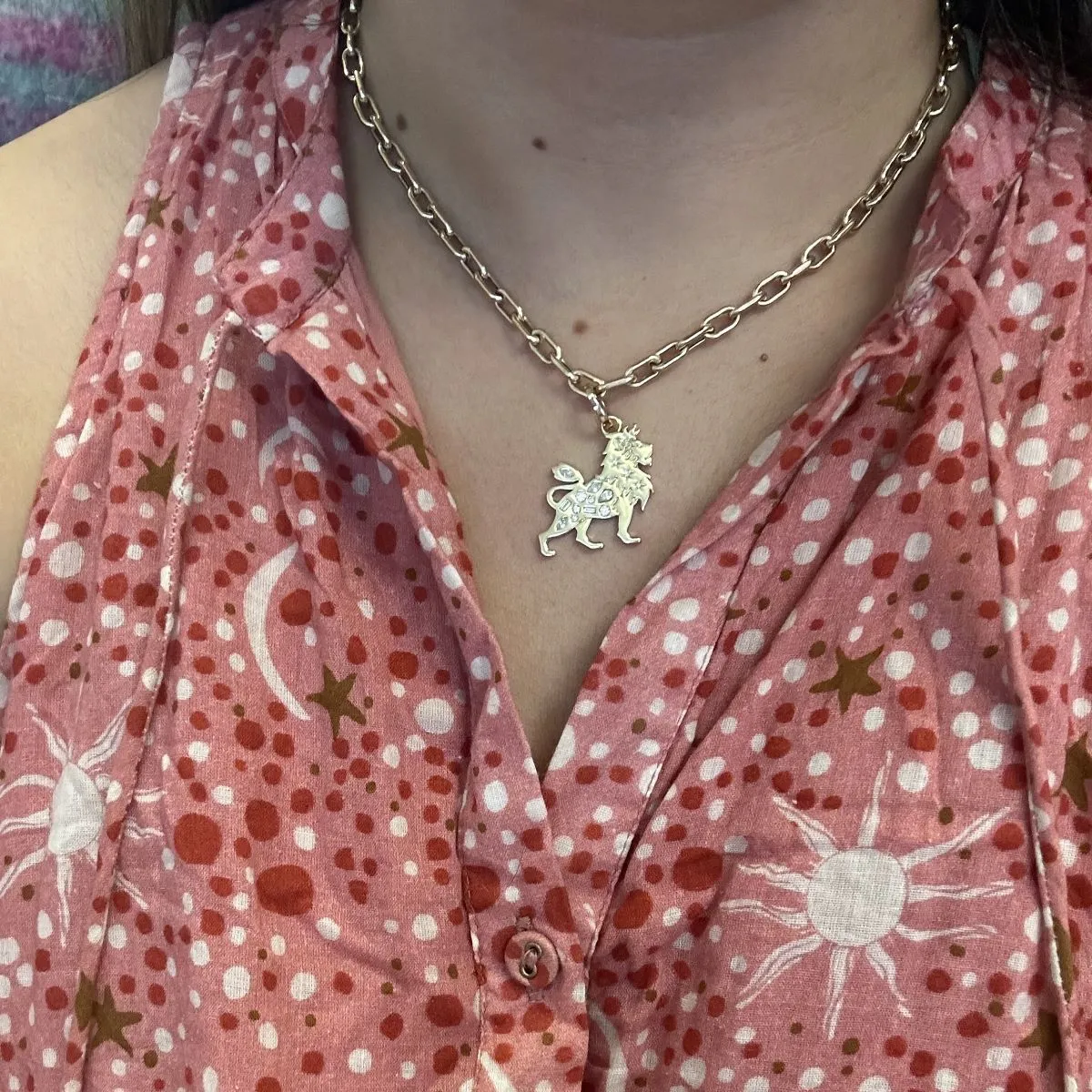 One of a Kind Mixed Diamond Leo Zodiac Hinged Charm sold by Adina Reyter product image thumbnail 2