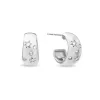 Celestial Diamonds Wide Huggie Hoops in Sterling Silver sold by Adina Reyter