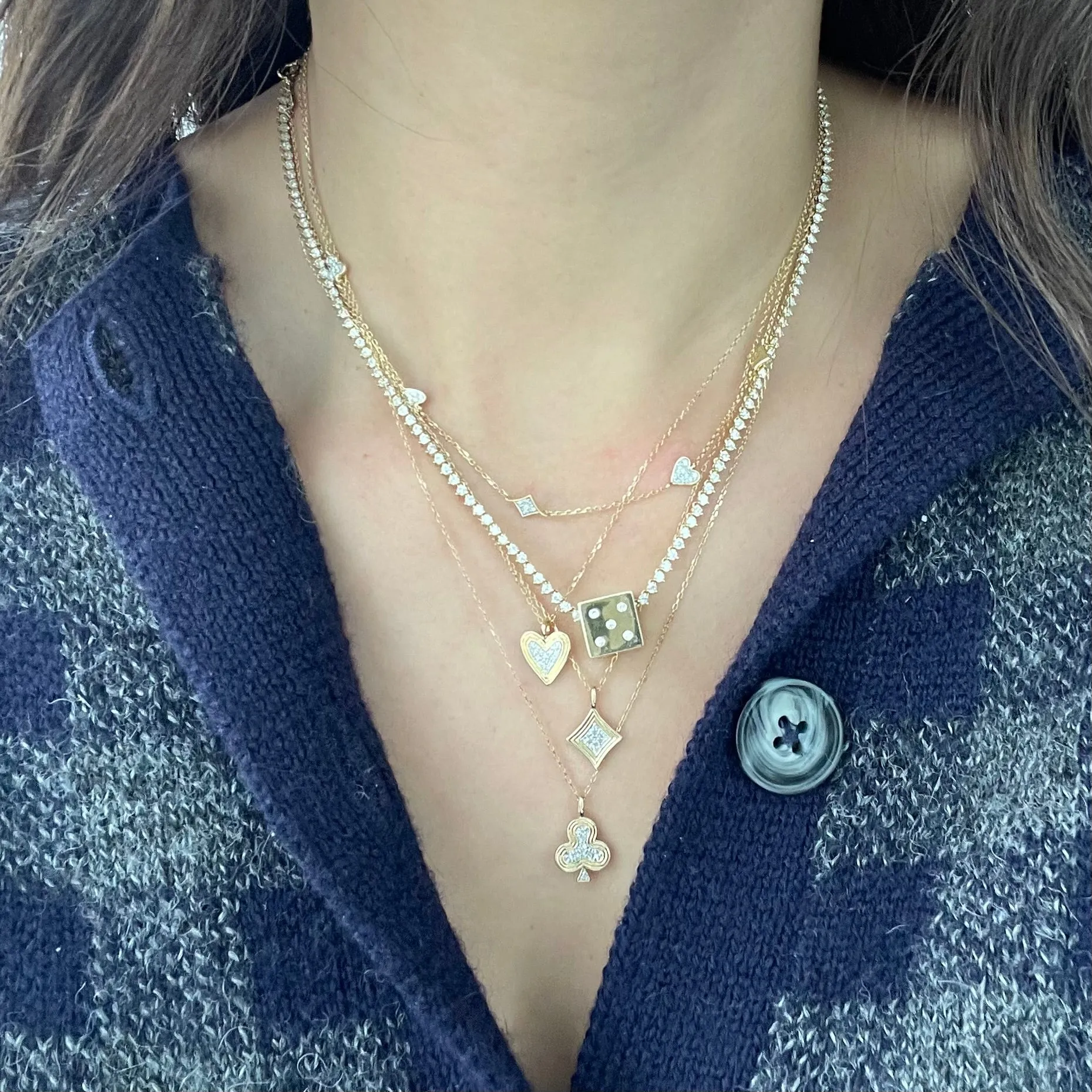 Make Your Move Pavé Heart Necklace sold by Adina Reyter product image thumbnail 2