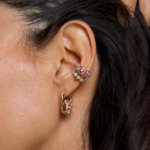 Wide Crown Jewels Gemstone Ear Cuff sold by Adina Reyter product image thumbnail 2