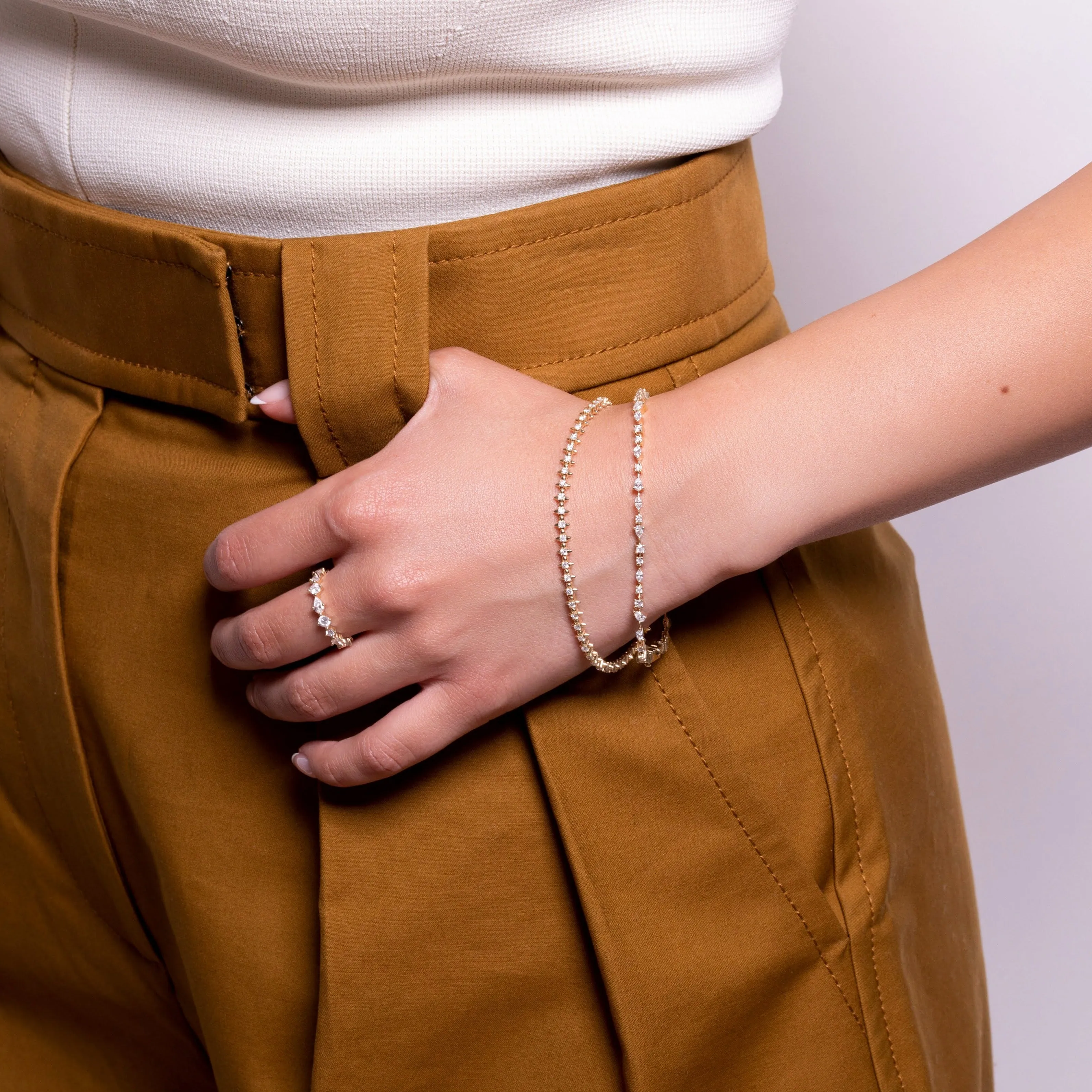 Premier Amigos Mixed Diamond Tennis Bracelet sold by Adina Reyter product image thumbnail 2