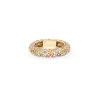 Pavé Diamond + Iridescent Gemstone Eternity Tube Ring sold by Adina Reyter