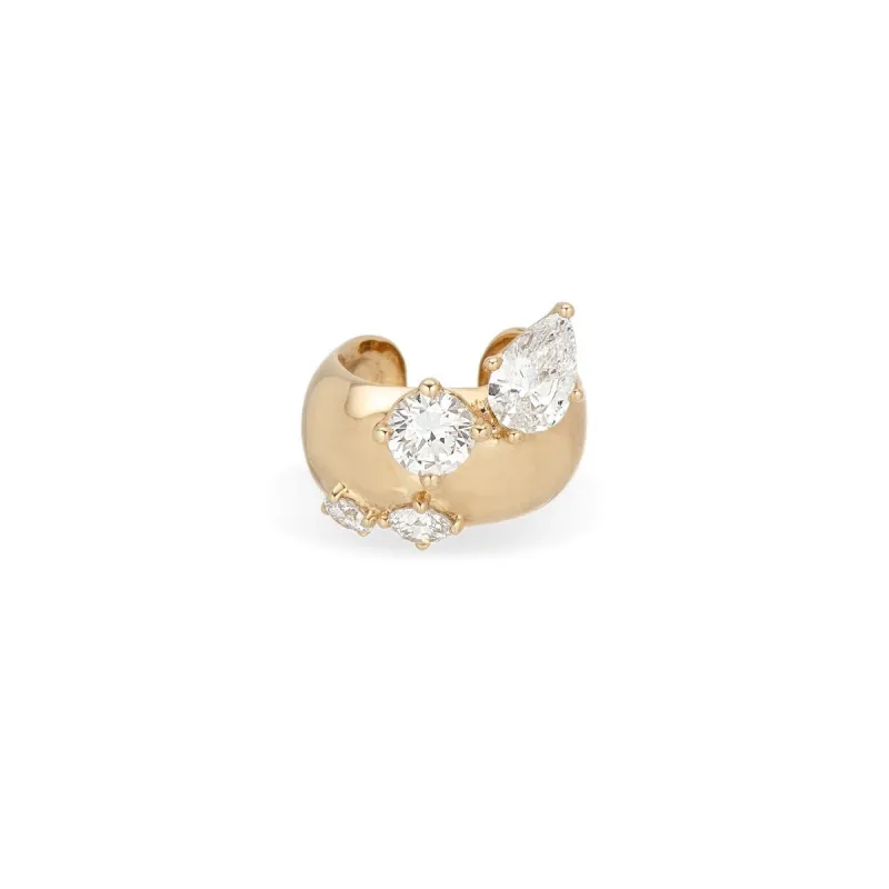 Wide Diamond Ear Cuff - Lab Grown sold by Adina Reyter