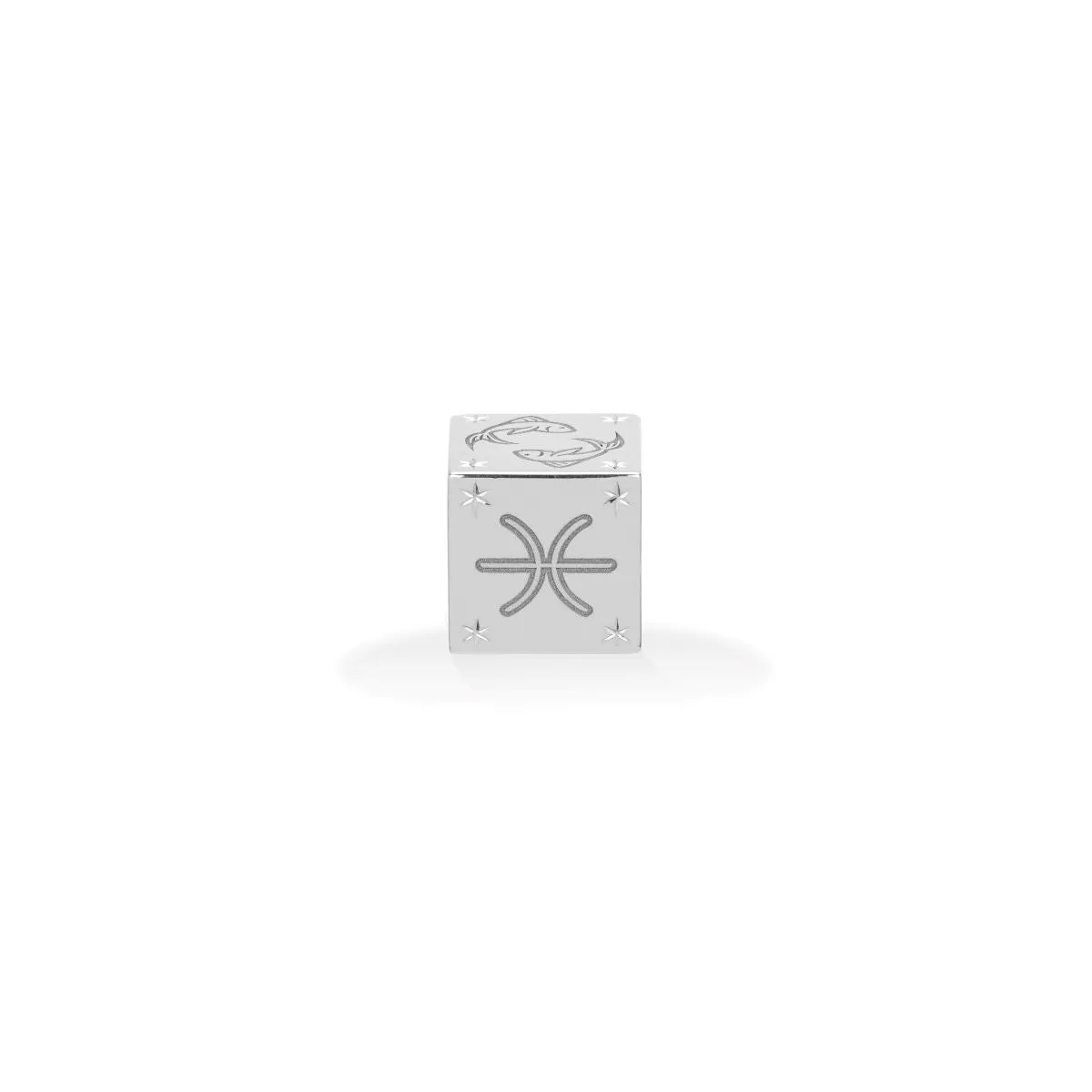 Zodiac Pisces Block Big Bead in Sterling Silver sold by Adina Reyter product image thumbnail 5