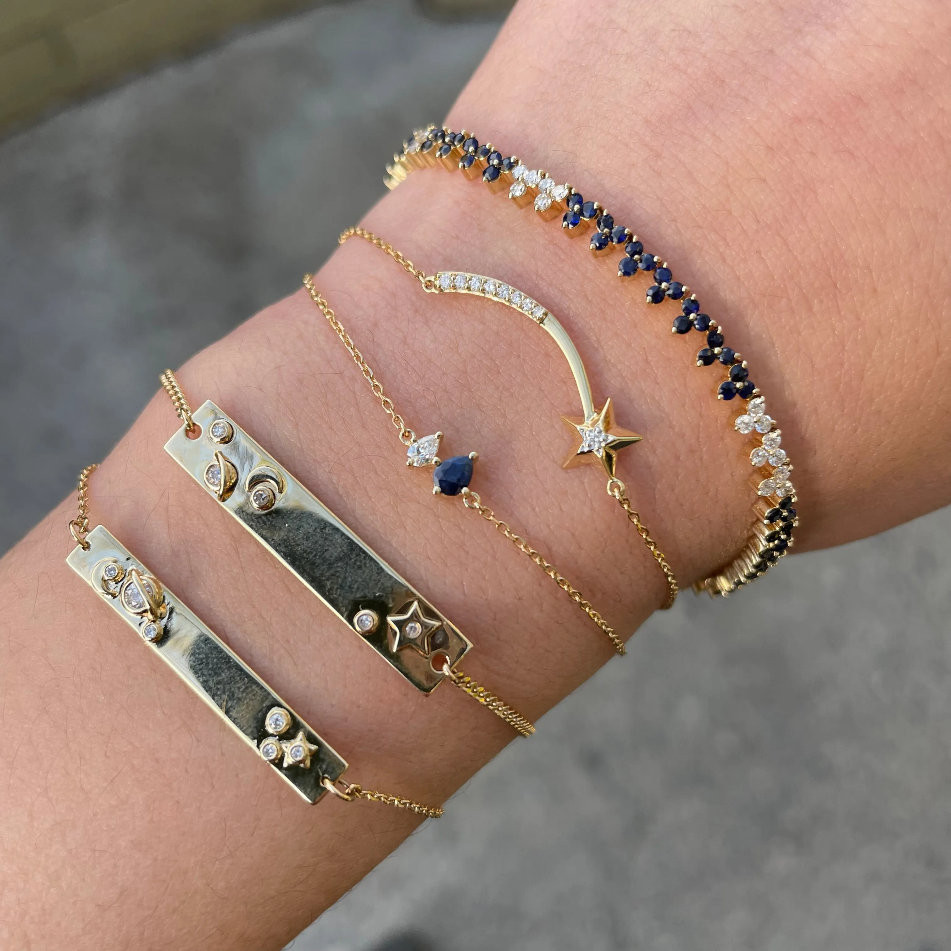 One of a Kind Galaxy ID Cable Chain Bracelet sold by Adina Reyter product image thumbnail 2