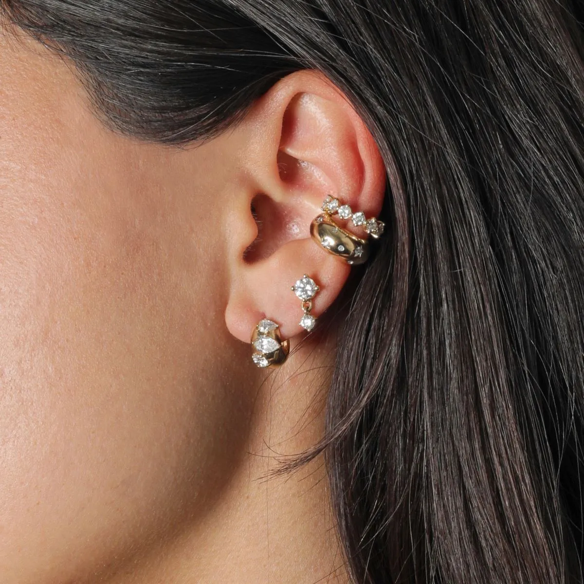 Round Diamond Drop Posts - Lab Grown sold by Adina Reyter product image thumbnail 2