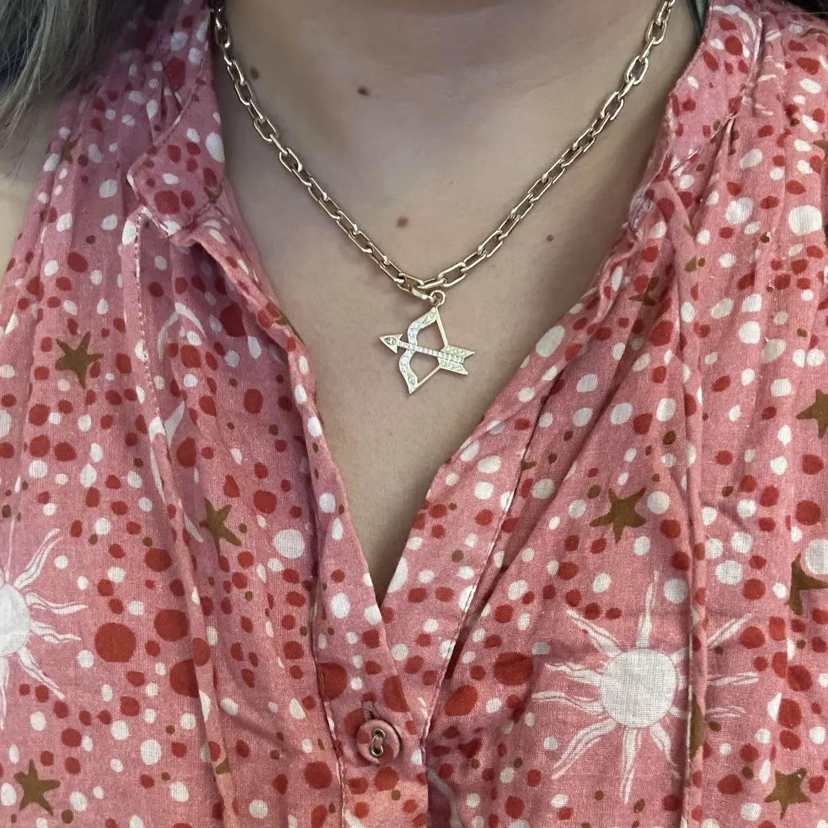 One of a Kind Mixed Diamond Sagittariius Zodiac Hinged Charm sold by Adina Reyter product image thumbnail 2