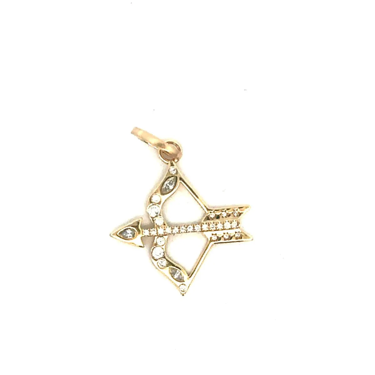 One of a Kind Mixed Diamond Sagittariius Zodiac Hinged Charm sold by Adina Reyter