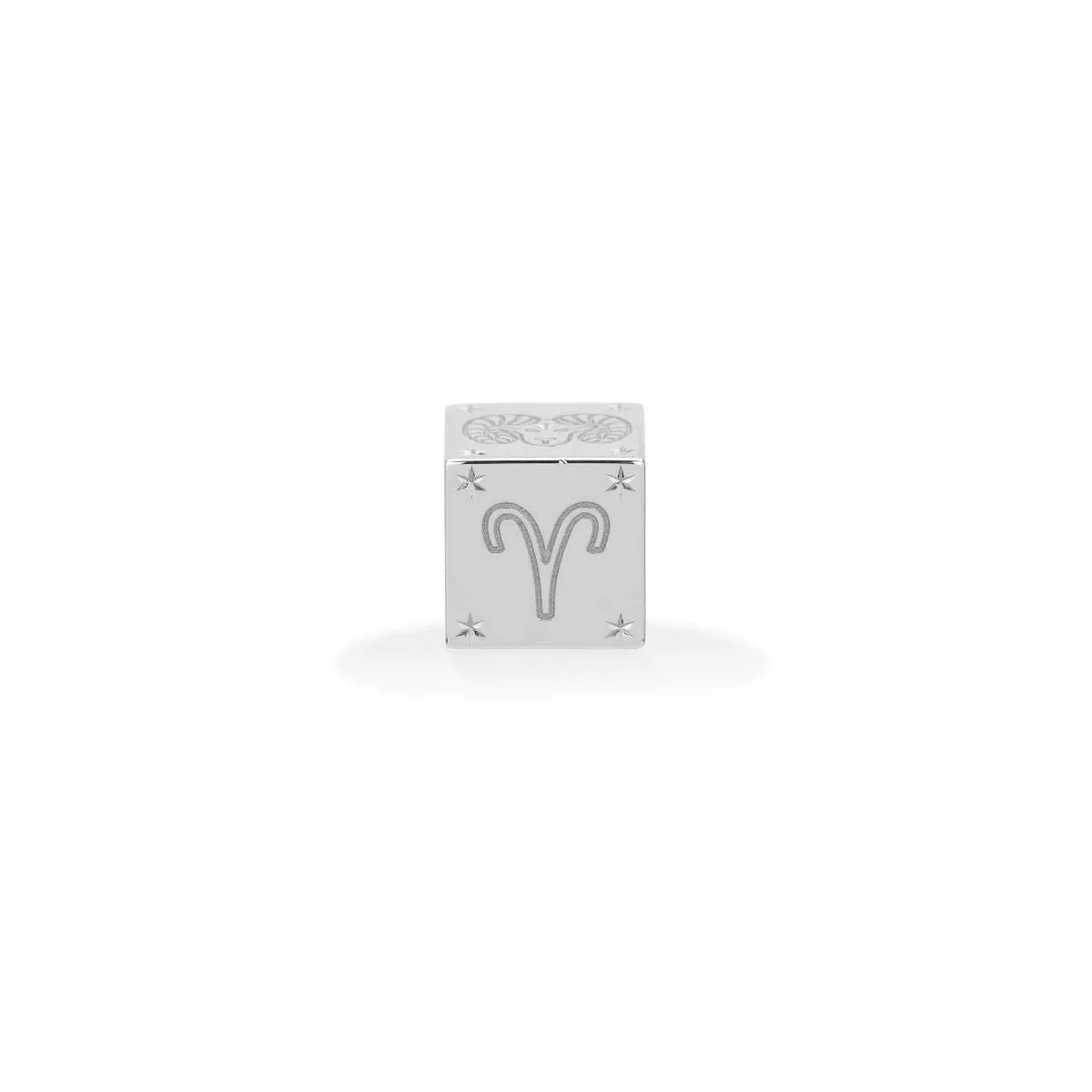 Zodiac Aries Block Big Bead in Sterling Silver sold by Adina Reyter product image thumbnail 5