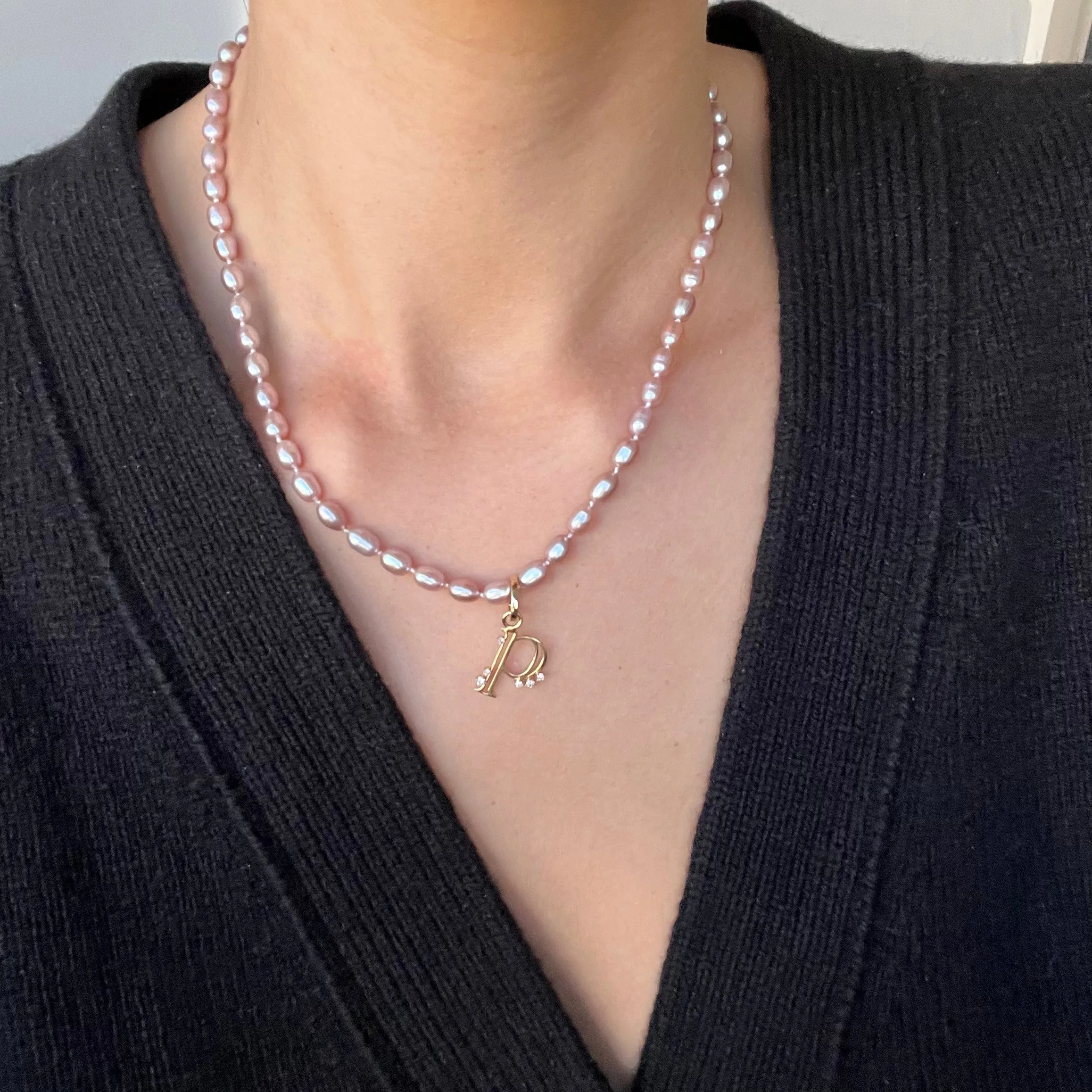 One of A Kind Diamond Lower Case Initial Hinged Charm sold by Adina Reyter product image thumbnail 3