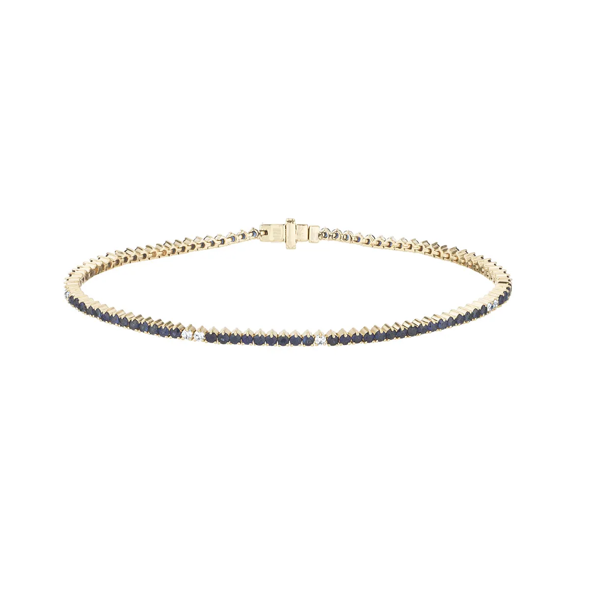 Diana Sapphire + Diamond Tennis Bracelet sold by Adina Reyter