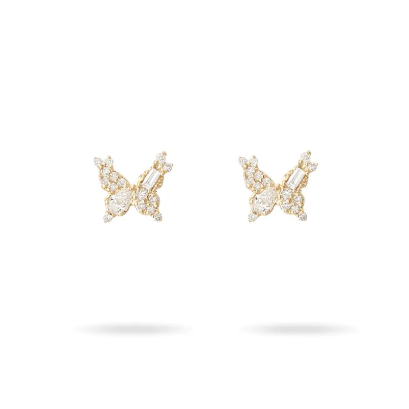 Mixed Diamond Butterfly Posts sold by Adina Reyter