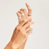 Pavé Shield Signet Ring in Sterling Silver sold by Adina Reyter