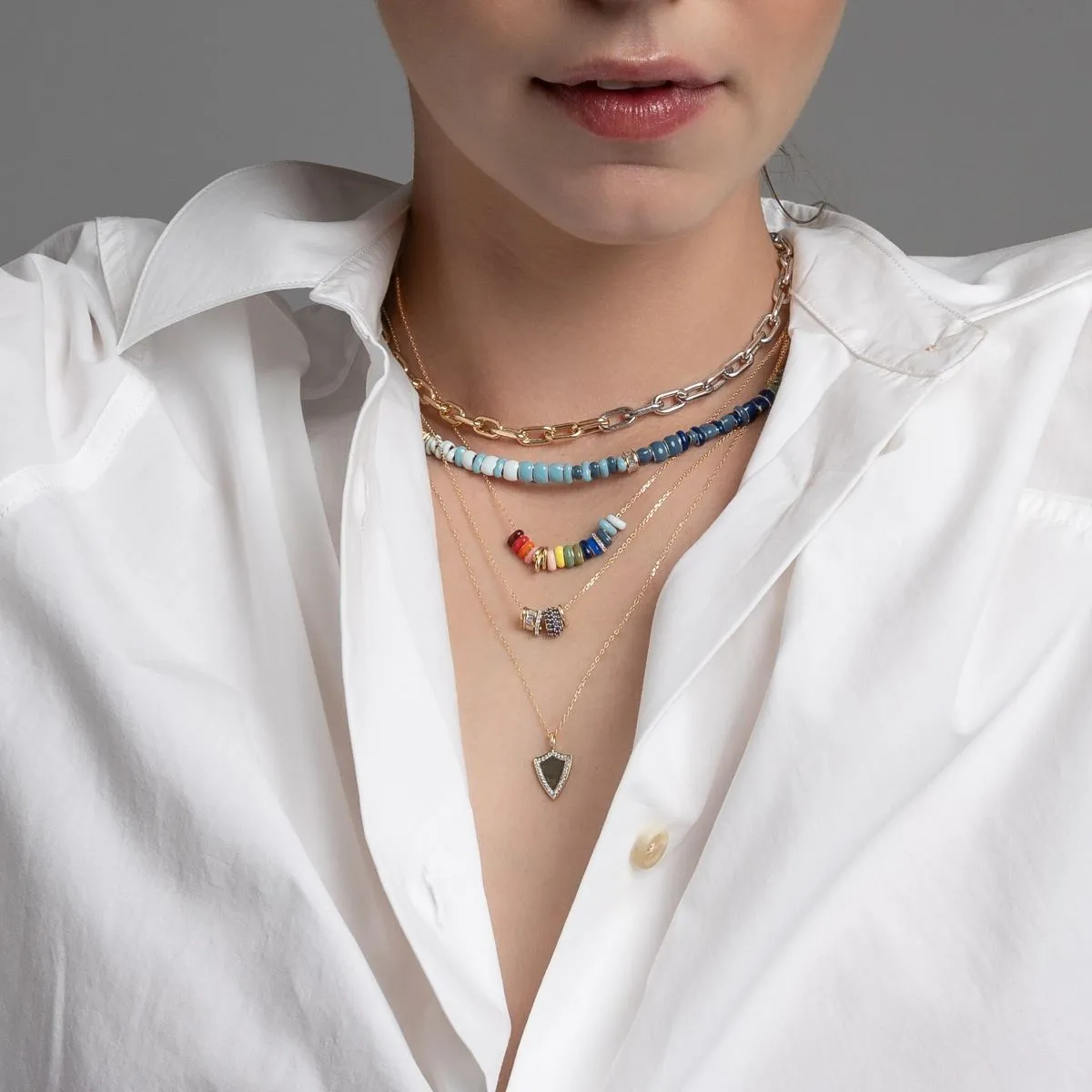 Bead Party Full Enamel + Diamond XL Carnival Necklace sold by Adina Reyter product image thumbnail 2