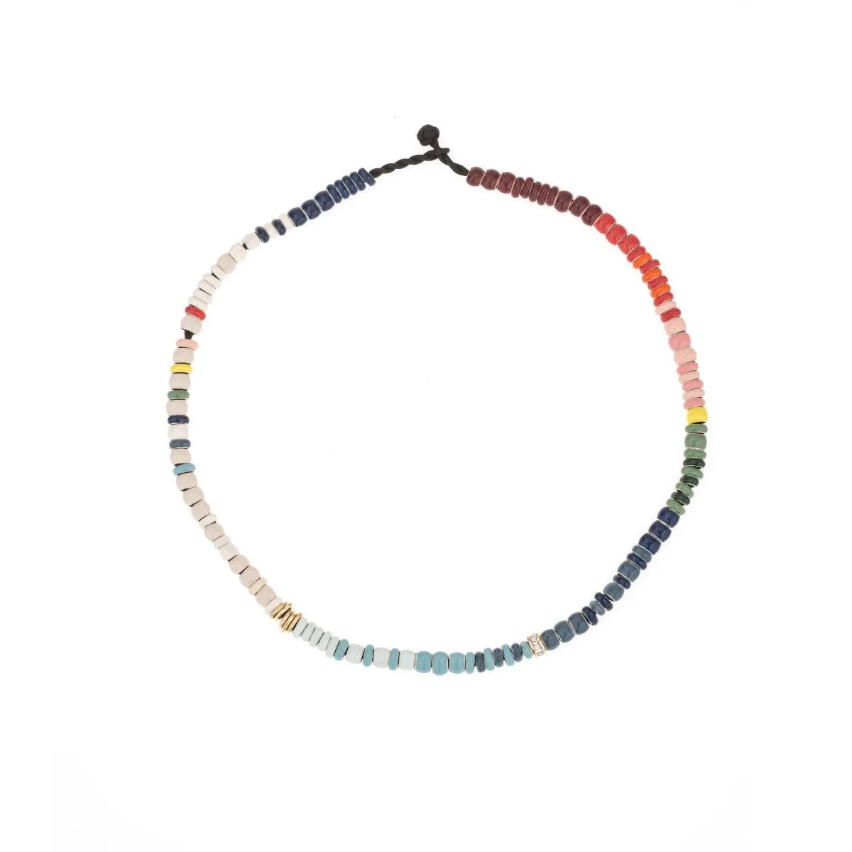 Bead Party Full Enamel + Diamond XL Carnival Necklace sold by Adina Reyter