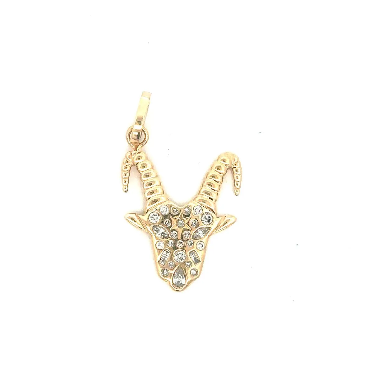 One of a Kind Mixed Diamond Capricorn Zodiac Hinged Charm sold by Adina Reyter