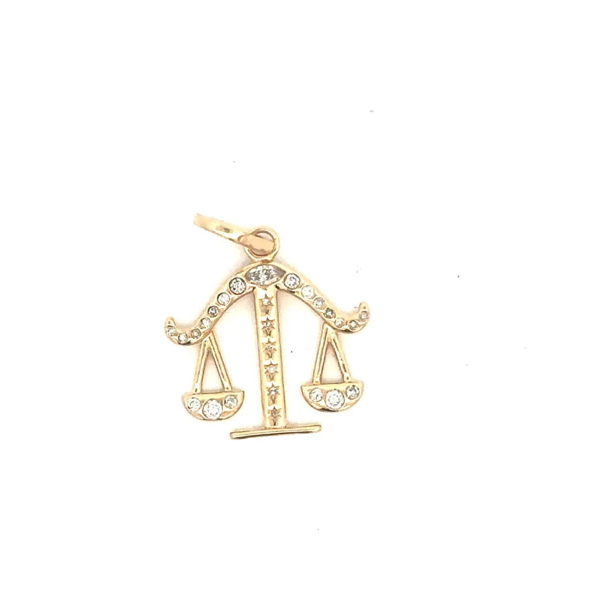 One of a Kind Mixed Diamond Libra Zodiac Hinged Charm sold by Adina Reyter