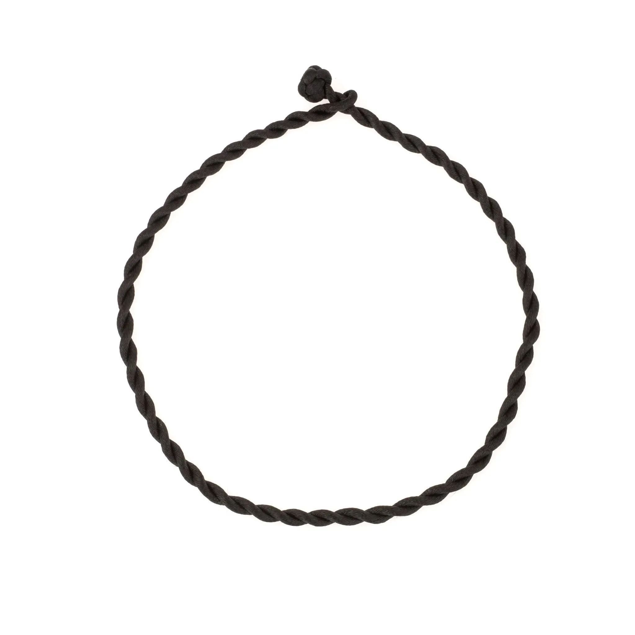 Chunky Twisted Black Silk Cord Necklace sold by Adina Reyter product image thumbnail 3