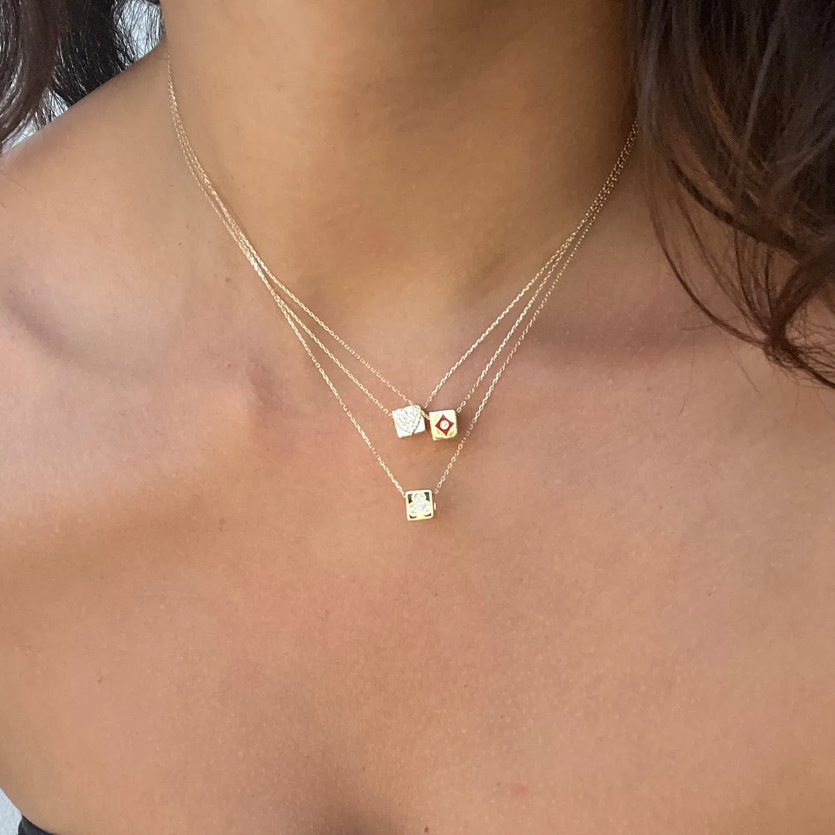 One of a Kind Ceramic + Pavé Diamond Bead Necklace sold by Adina Reyter product image thumbnail 2