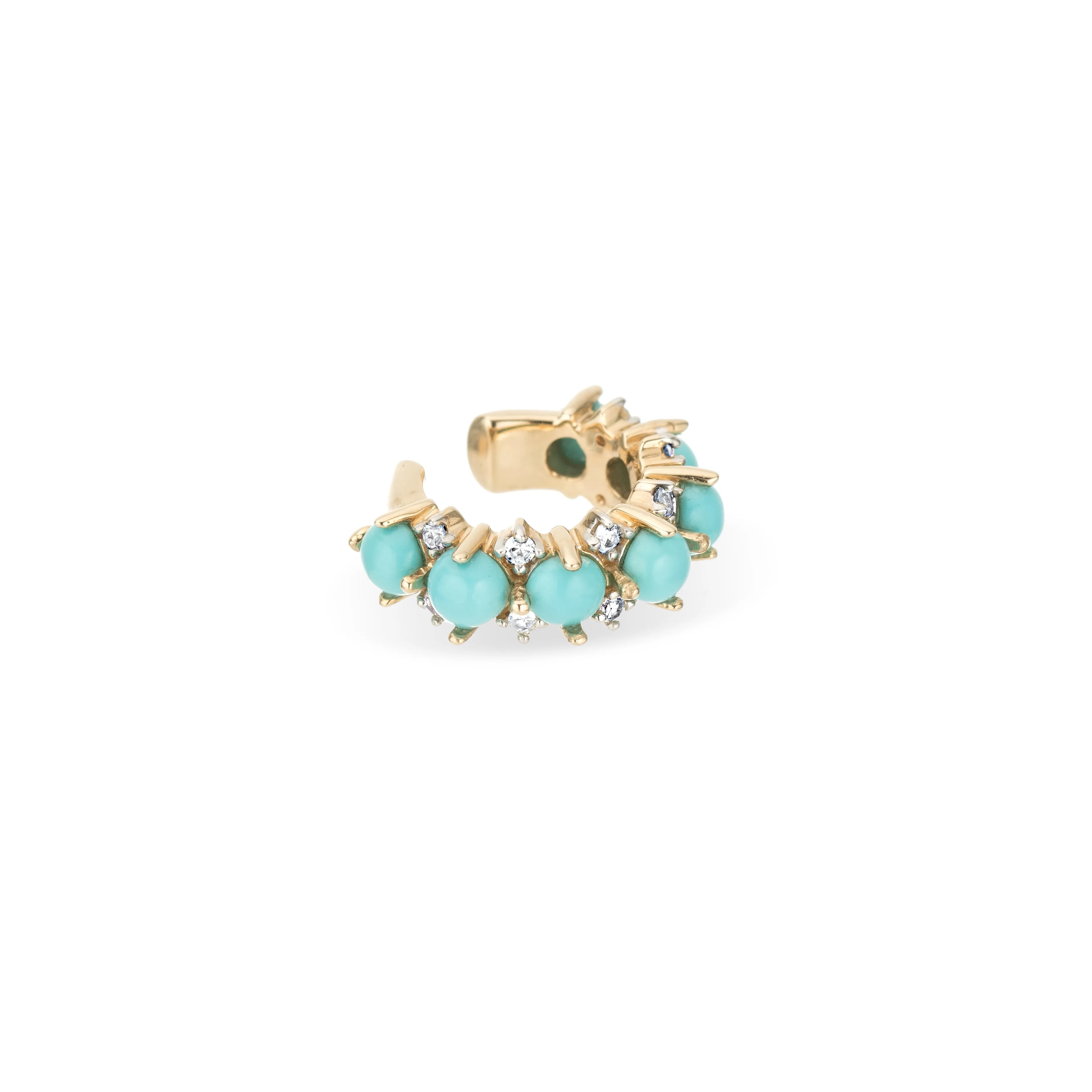 Turquoise + Diamond Ear Cuff sold by Adina Reyter
