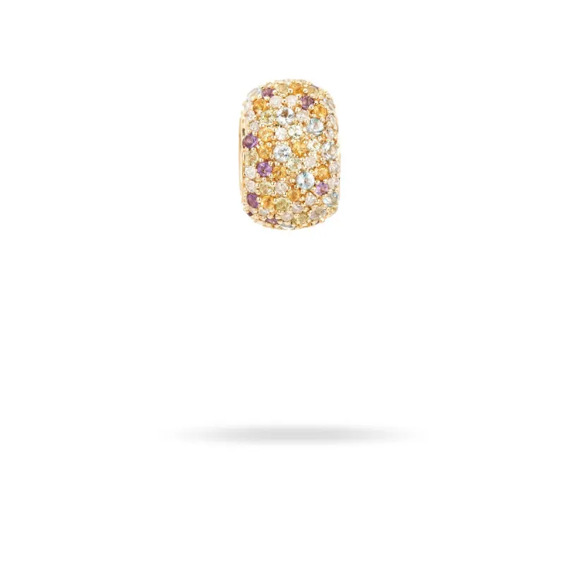 Diamond + Gemstone Iridescent Big Bead sold by Adina Reyter