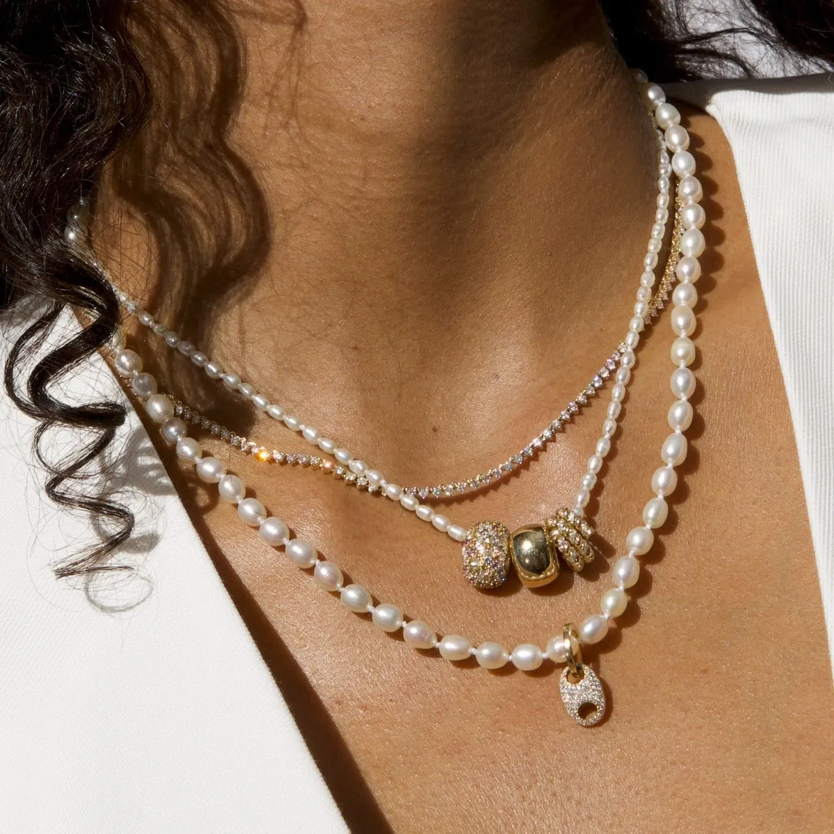 Diamond + Gemstone Iridescent Big Bead sold by Adina Reyter product image thumbnail 2