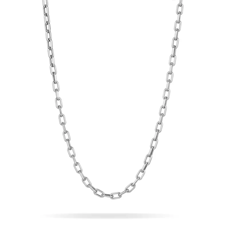 4mm Italian Chain Link Necklace in Sterling Silver sold by Adina Reyter