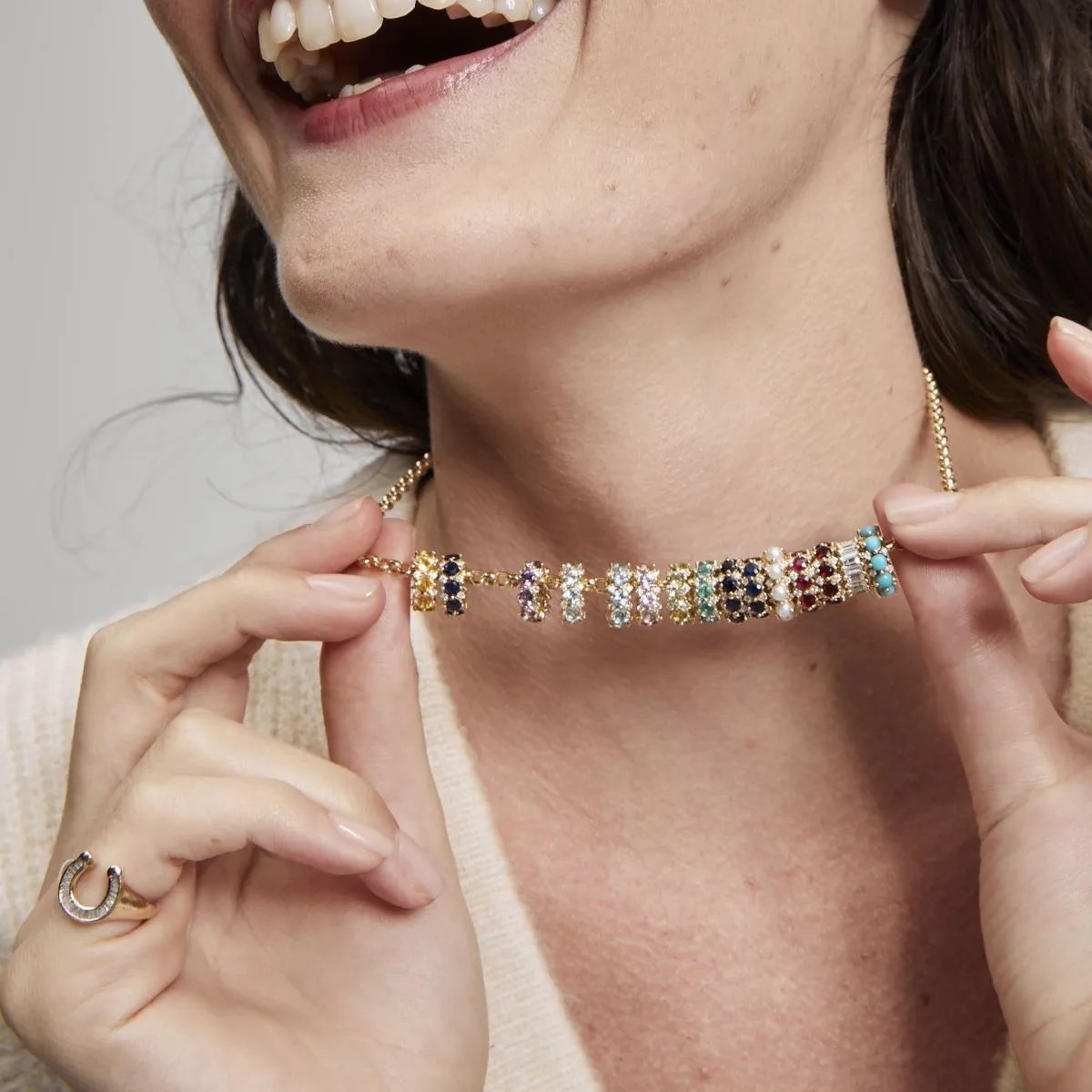 Turquoise + Diamond Rounds Big Bead sold by Adina Reyter product image thumbnail 2