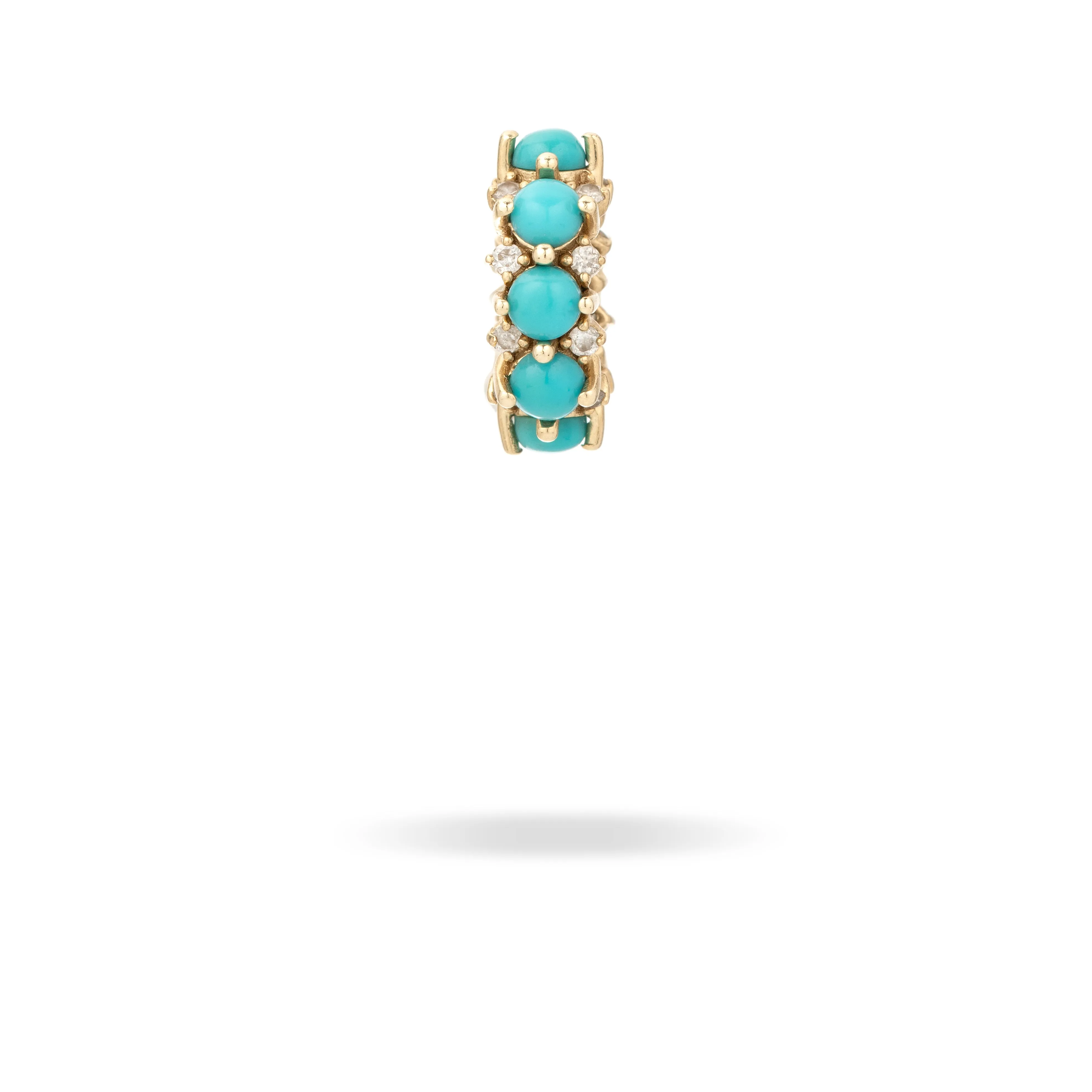 Turquoise + Diamond Rounds Big Bead sold by Adina Reyter