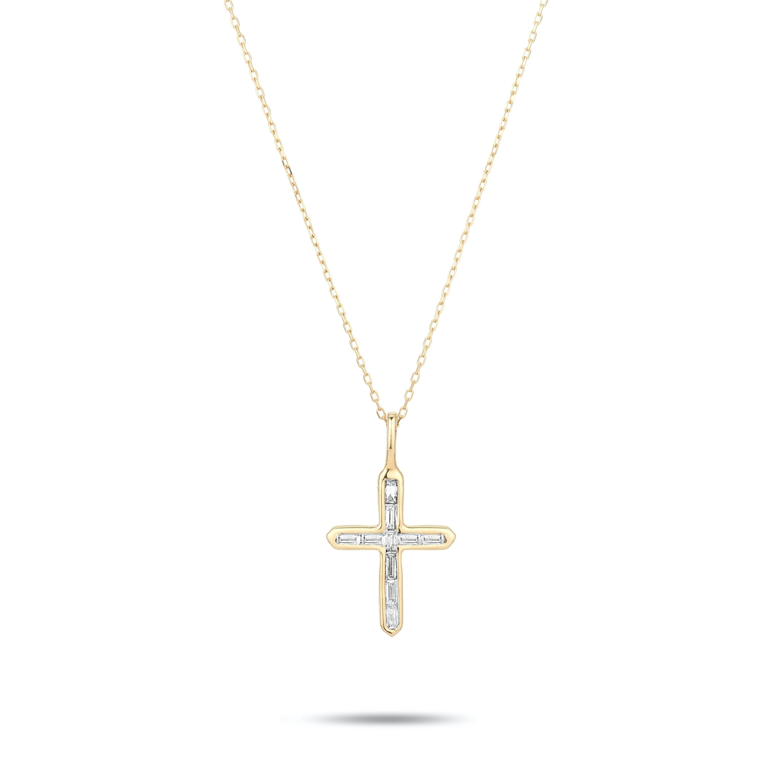 Baguette Cross Necklace sold by Adina Reyter