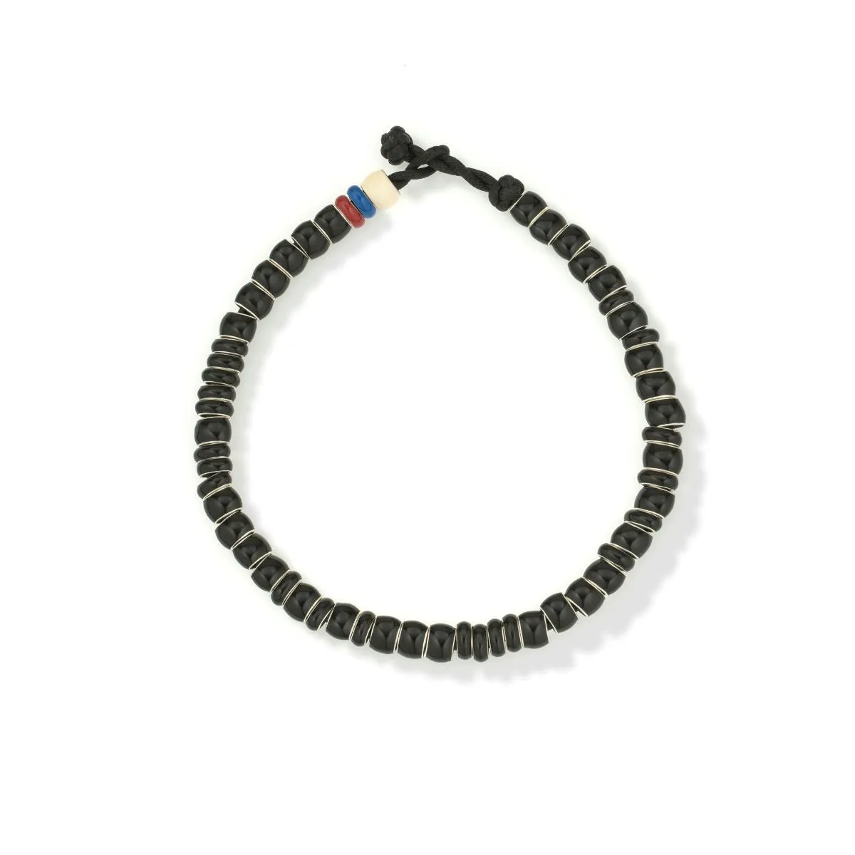 Bead Party Men's Black Enamel Bracelet sold by Adina Reyter