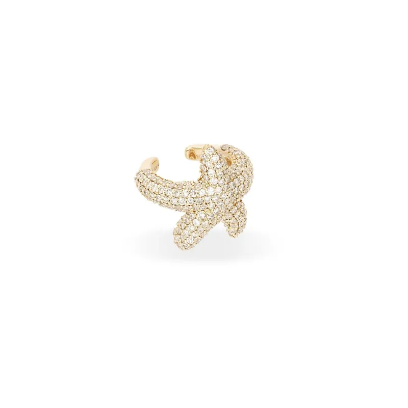Pavé Starfish Ear Cuff sold by Adina Reyter