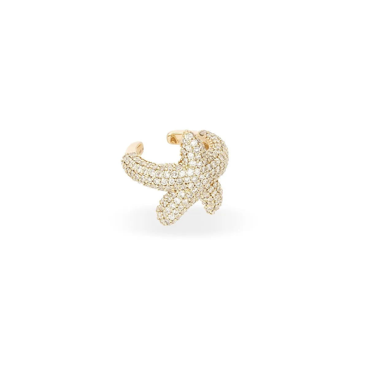Pavé Starfish Ear Cuff sold by Adina Reyter