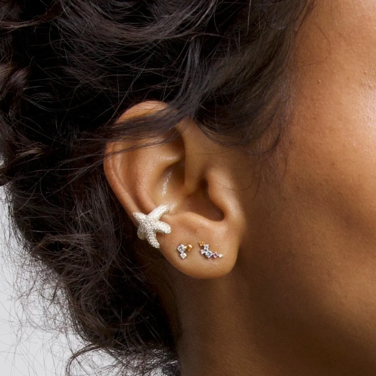 Pavé Starfish Ear Cuff sold by Adina Reyter product image thumbnail 2