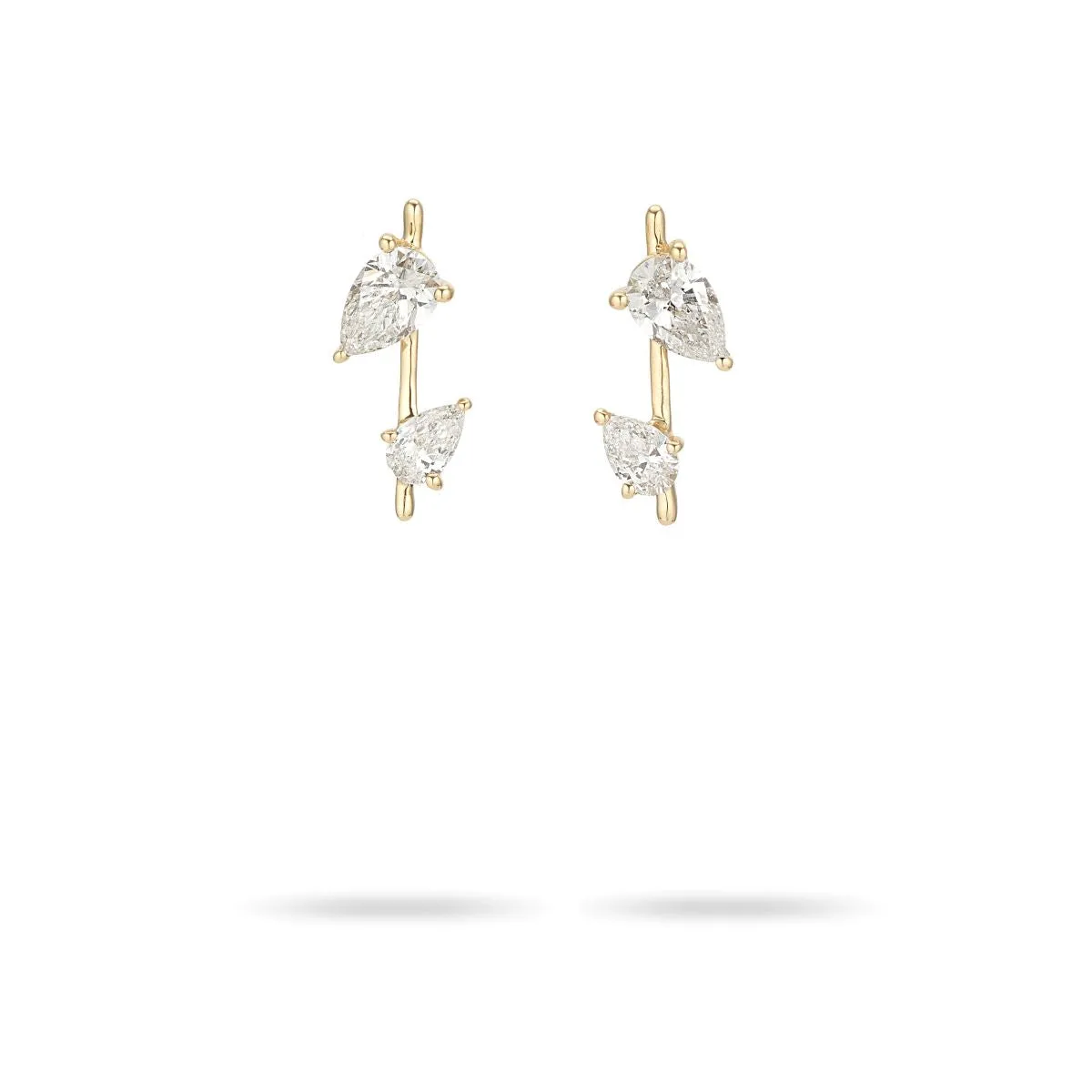 Pear Diamond Stick Posts - Lab Grown sold by Adina Reyter