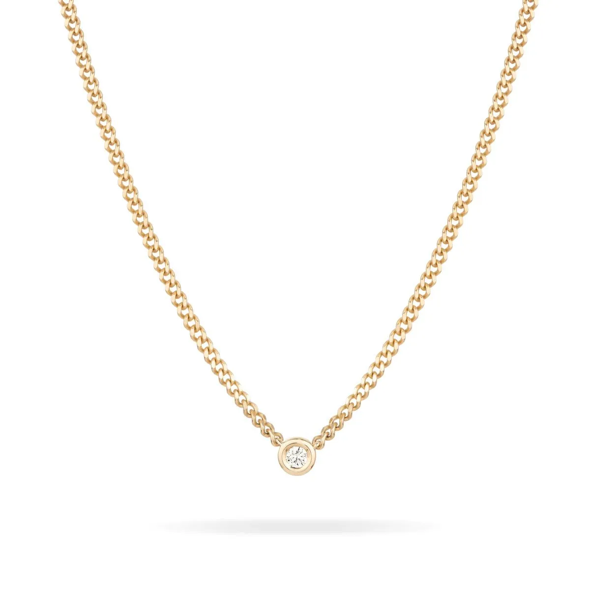Round Bezel Set Diamond Necklace - Lab Grown sold by Adina Reyter