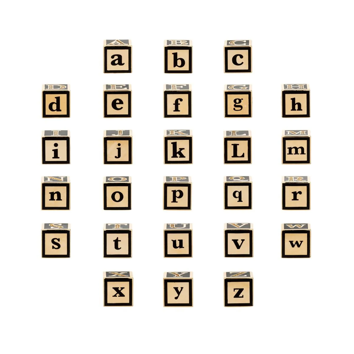 Denim Lapis Coin Initial Block Big Bead Necklace sold by Adina Reyter product image thumbnail 4