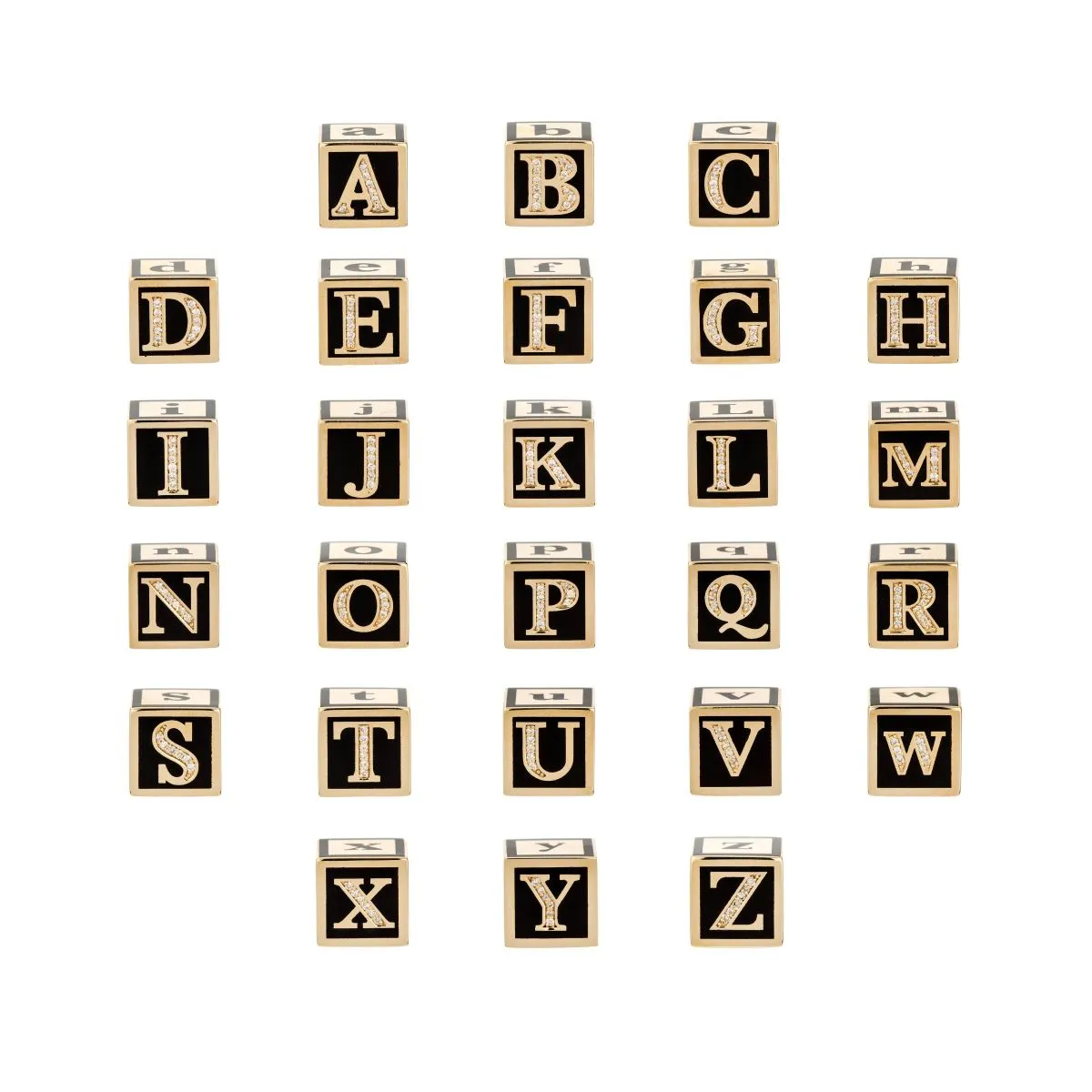 Denim Lapis Coin Initial Block Big Bead Necklace sold by Adina Reyter product image thumbnail 3