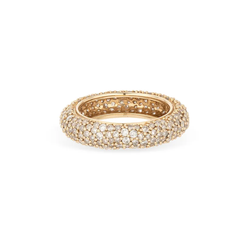 Pavé Diamond Eternity Tube Ring sold by Adina Reyter