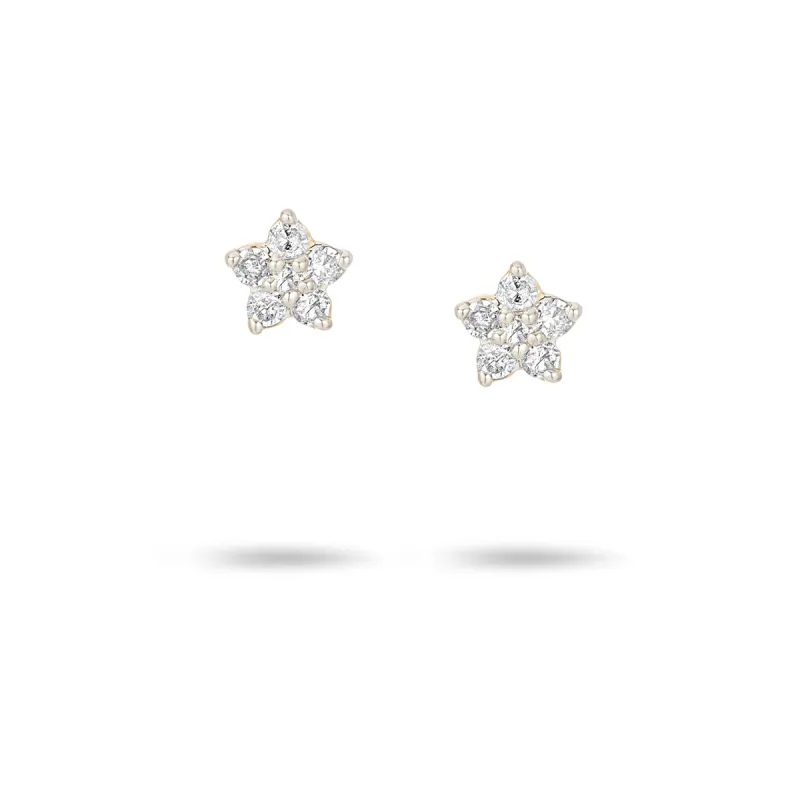 Paris Super Tiny Diamond Flower Posts sold by Adina Reyter