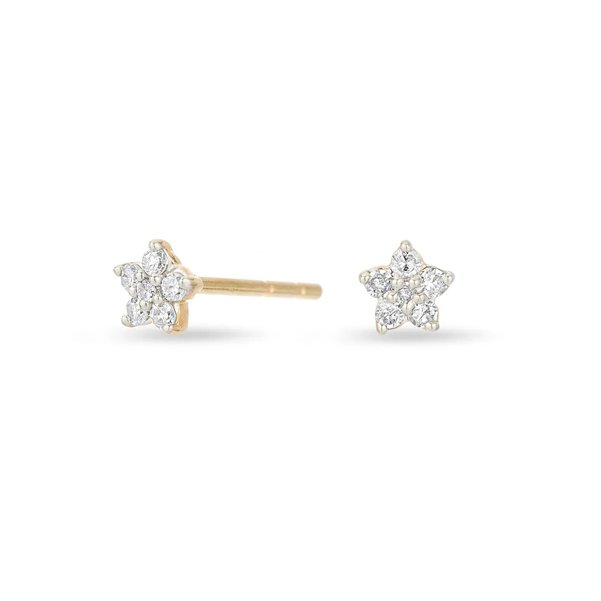 Paris Super Tiny Diamond Flower Posts sold by Adina Reyter product image thumbnail 3
