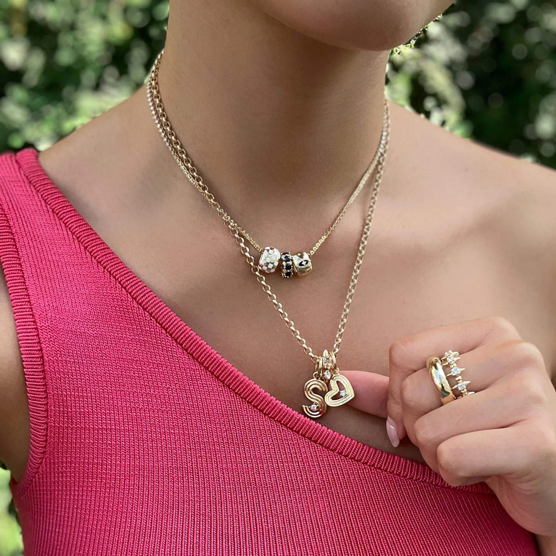 Sapphire + Diamond Rounds Big Bead sold by Adina Reyter product image thumbnail 2