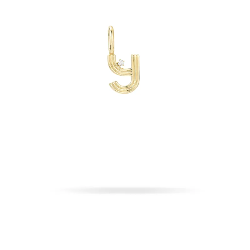 Groovy Diamond Initial Mini Bead Charm Y sold by Adina Reyter