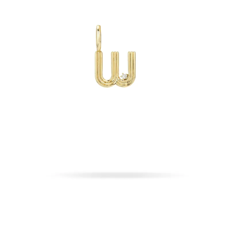 Groovy Diamond Initial Mini Bead Charm W sold by Adina Reyter