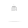 Groovy Diamond Initial Mini Bead Charm M in Sterling Silver sold by Adina Reyter
